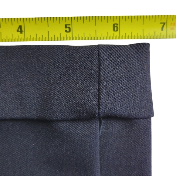 Loft Crop Pants Size 10P Pockets Front Zip Cuffed Belt Loops Stretch Black - Picture 10 of 11